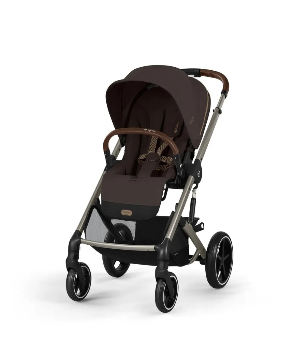 Cybex Balios S Lux Pushchair Bundle With Cybex Cloud T i-Size Rotating Baby Car Seat & Base (7 Pieces) - Chocolate Brown