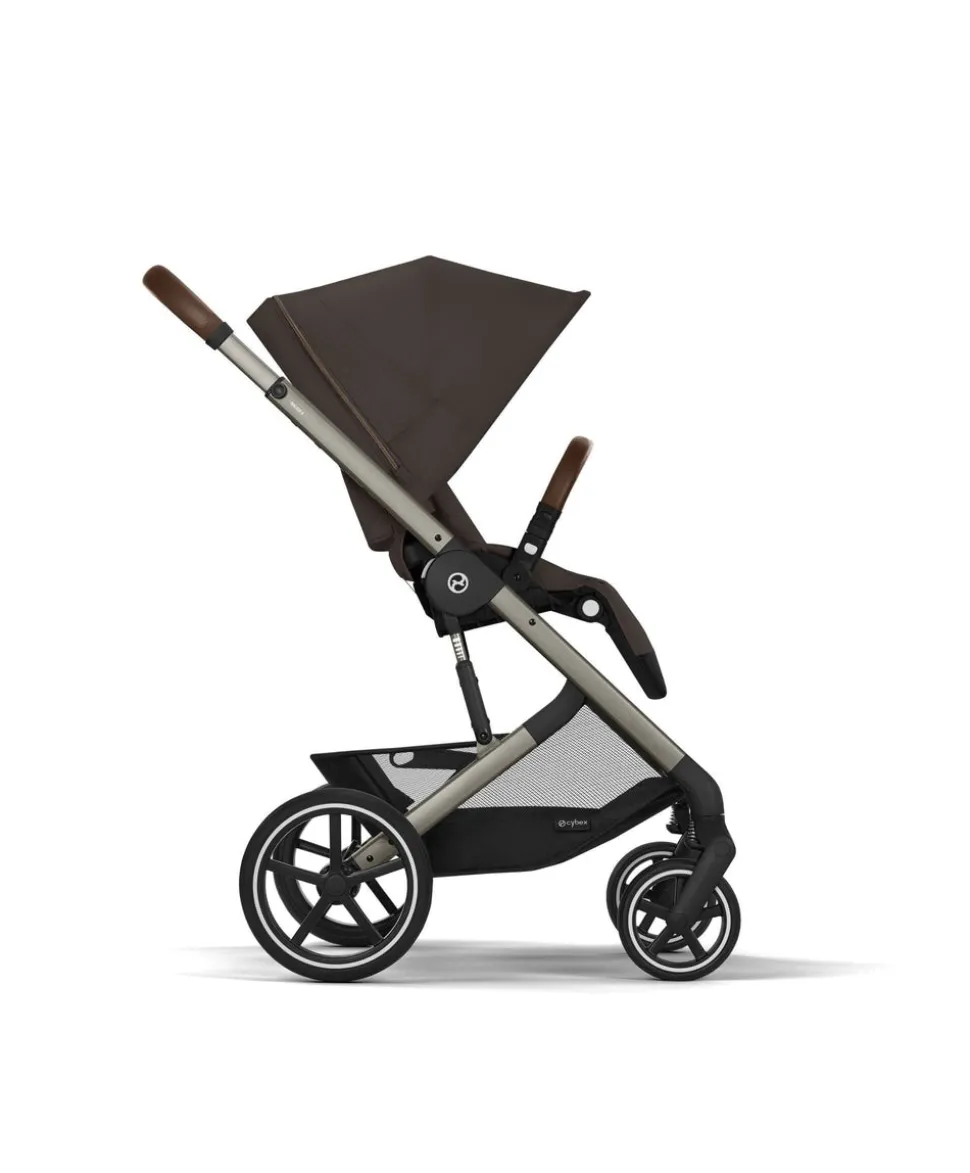 Cybex Balios S Lux Pushchair Bundle With Cybex Cloud T i-Size Rotating Baby Car Seat & Base (7 Pieces) - Chocolate Brown