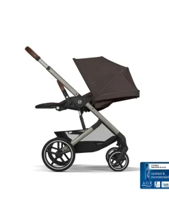 Cybex Balios S Lux Pushchair Bundle With Cybex Aton B2 i-Size Baby Car Seat & Base (7 Pieces) - Chocolate Brown