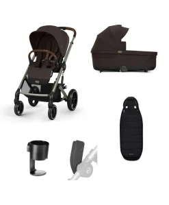 Cybex Balios S Lux Pushchair Bundle (5 Pieces) - Chocolate Brown