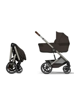 Cybex Balios S Lux Pushchair & Folding Carrycot - Chocolate Brown
