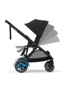 Cybex e-Gazelle S Electric Pushchair Bundle With Cybex Cloud T i-Size + Baby Car Seat & Base (7 Pieces) - Black