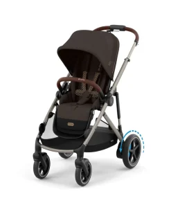 Cybex e-Gazelle S Electric Single to Double Pushchair Bundle (5 Pieces) - Chocolate Brown