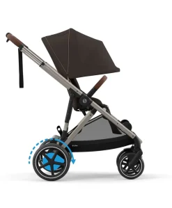 Cybex e-Gazelle S Electric Single to Double Pushchair - Chocolate Brown