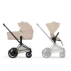 Cybex e-Priam Pushchair & Carrycot Bundle with Cybex Cloud T i-Size Rotating Baby Car Seat & Base - Sepia Black