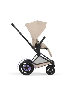 Cybex e-Priam Pushchair & Carrycot Bundle with Cybex Cloud T i-Size Rotating Baby Car Seat & Base - Sepia Black