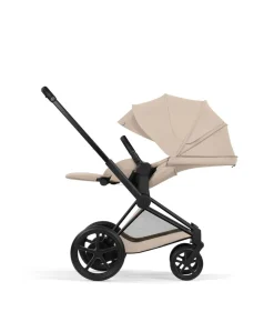 Cybex e-Priam Ultimate Pushchair Bundle with Cybex Cloud T i-Size Rotating Baby Car Seat & Base - Sepia Black