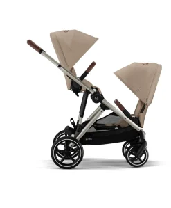 Cybex Gazelle S Twin Pushchair Bundle (12 Pieces) - Almond Beige
