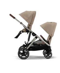 Cybex Gazelle S Twin Pushchair Bundle (12 Pieces) - Almond Beige