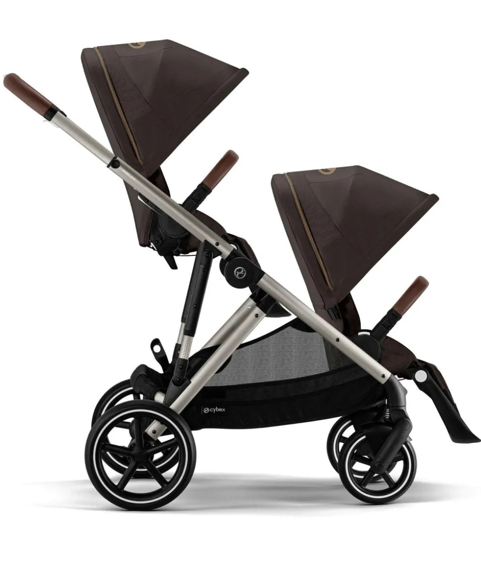 Cybex Gazelle S Twin Pushchair Bundle (12 Pieces) - Chocolate Brown