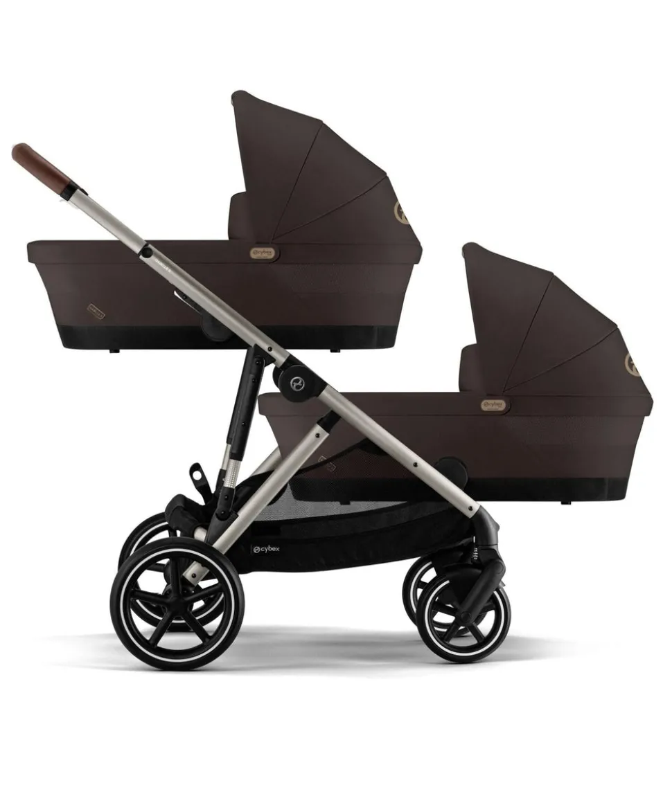 Cybex Gazelle S Twin Pushchair Bundle (12 Pieces) - Chocolate Brown