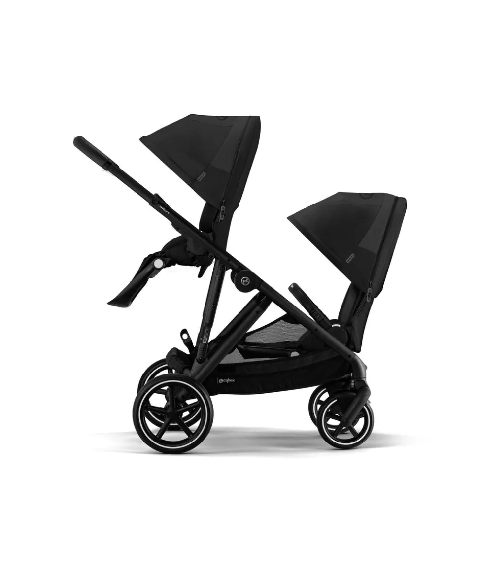 Cybex Gazelle S Twin Pushchair Bundle (12 Pieces) - Moon Black