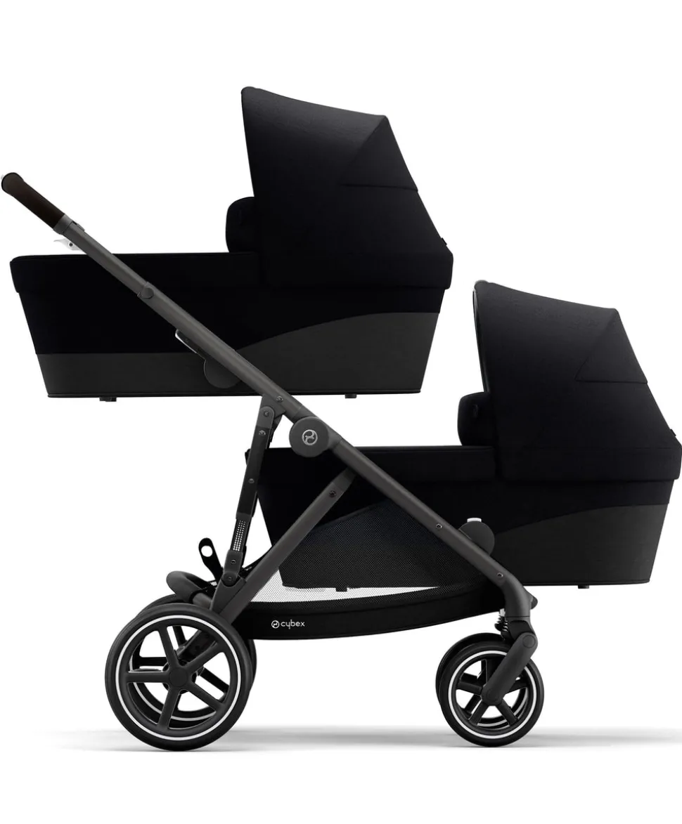Cybex Gazelle S Twin Pushchair Bundle (12 Pieces) - Moon Black