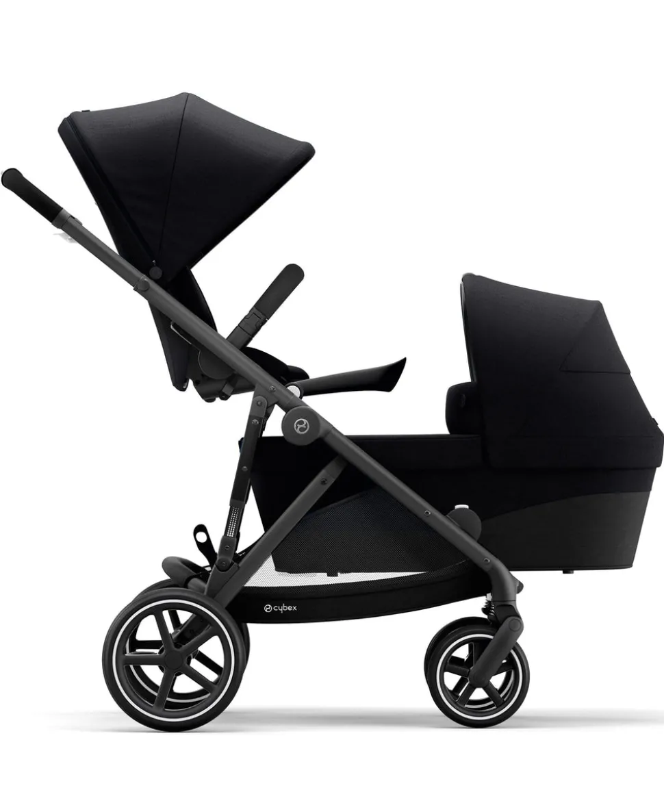 Cybex Gazelle S Twin Pushchair Bundle (12 Pieces) - Moon Black