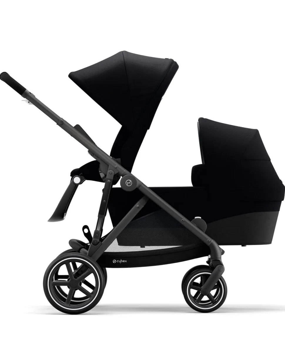 Cybex Gazelle S Twin Pushchair Bundle (12 Pieces) - Moon Black