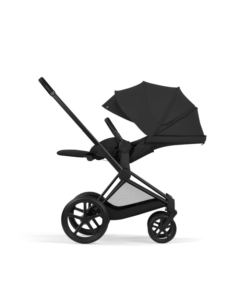 Cybex Priam Pushchair & Carrycot Bundle with Cybex Cloud T i-Size Rotating Baby Car Seat & Base - Sepia Black