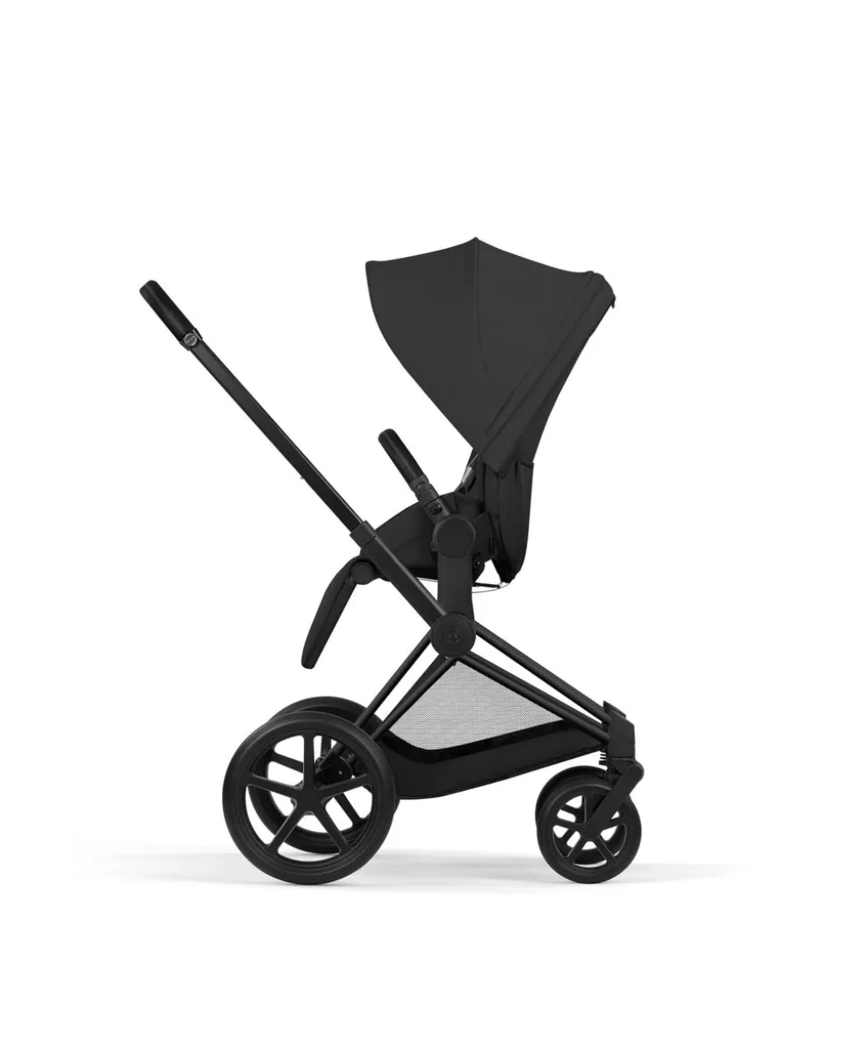 Cybex Priam Pushchair & Carrycot Bundle with Cybex Cloud T i-Size Rotating Baby Car Seat & Base - Sepia Black