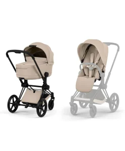 Cybex Priam Pushchair & Carry Cot - Cozy Beige