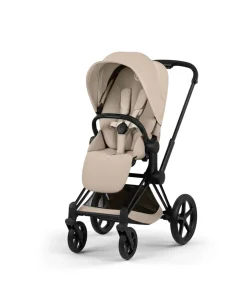 Cybex Priam Ultimate Pushchair Bundle With Cybex Cloud T Plus - Black/Cozy Beige