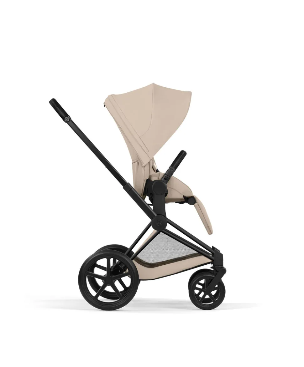 Cybex Priam Ultimate Pushchair Bundle With Cybex Cloud T Plus - Black/Cozy Beige