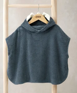 3D Fin Towelling Poncho - Blue