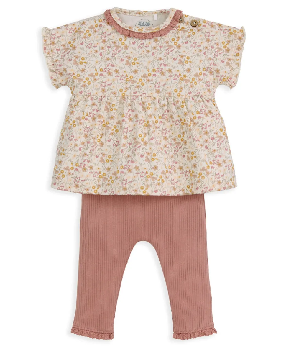 Ditsy T-Shirt & Leggings Outfit Set