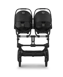 Donkey 6 Twin Essential Bundle With Cybex Cloud T+ i-Size Rotating Baby Car Seat (11 Pieces) - Heritage Black