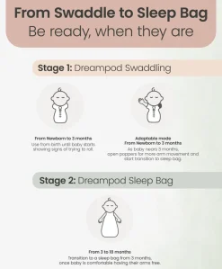 Dreampod Swaddle (1.0 Tog) - Oatmeal