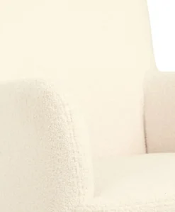 Elwood Nursing Chair & Stool - Off White Boucle