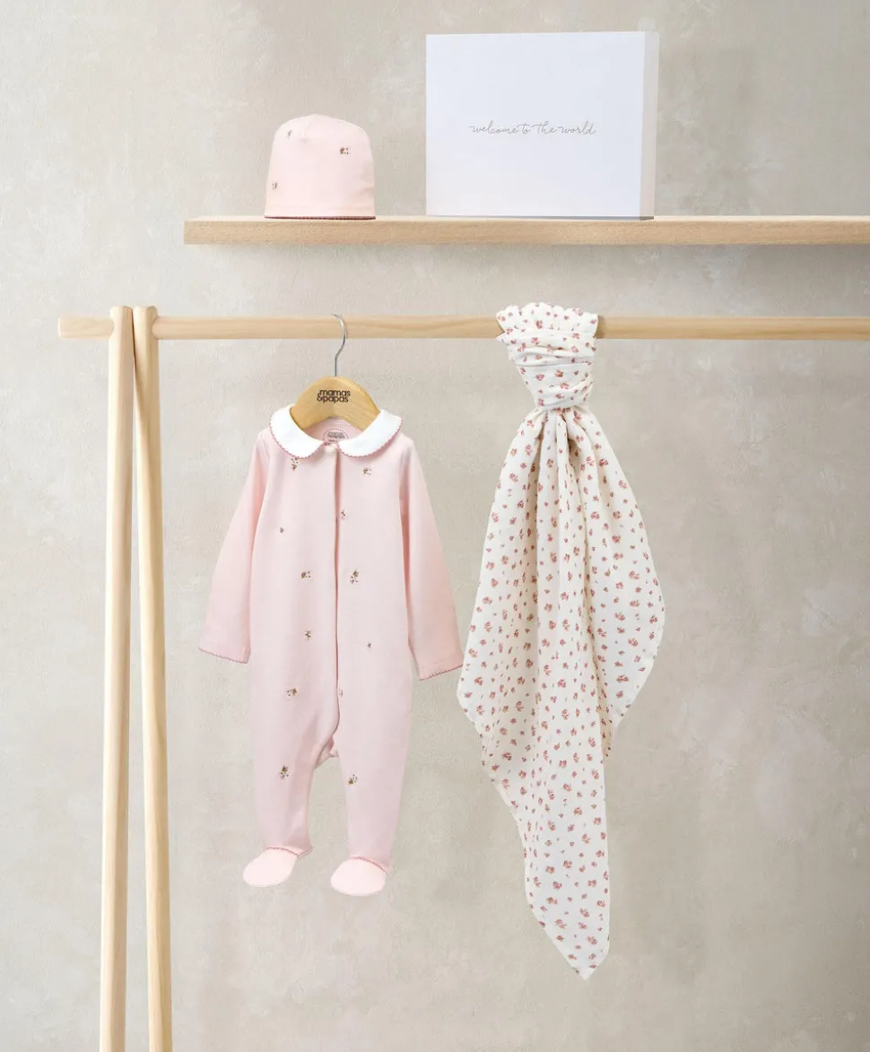 Embroidered All In One, Hat & Blanket Gift Set