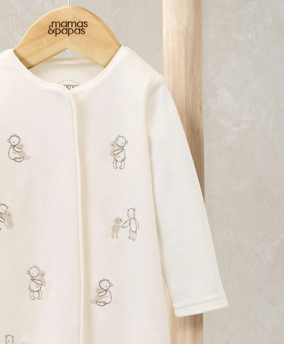 Embroidered Bear Romper