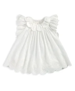 Embroidered Frill Bodysuit Dress
