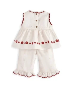 Embroidery Top & Trouser Set