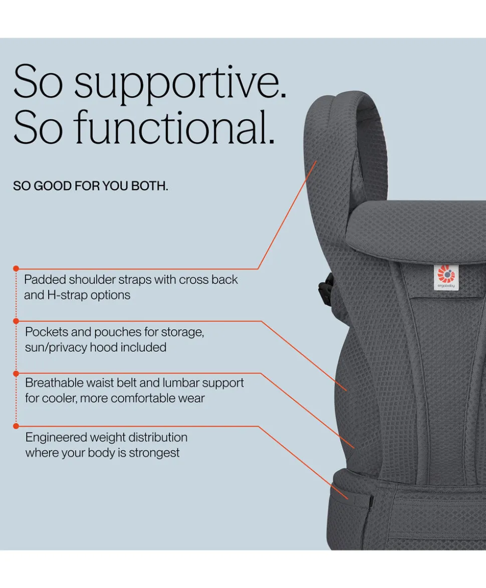 Ergobaby Omni Deluxe Mesh Baby Carrier- Graphite Grey