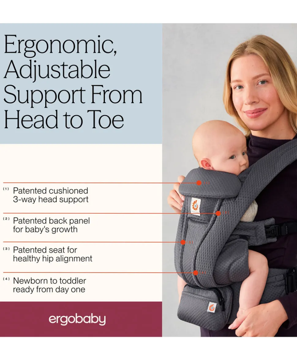 Ergobaby Omni Deluxe Mesh Baby Carrier- Graphite Grey