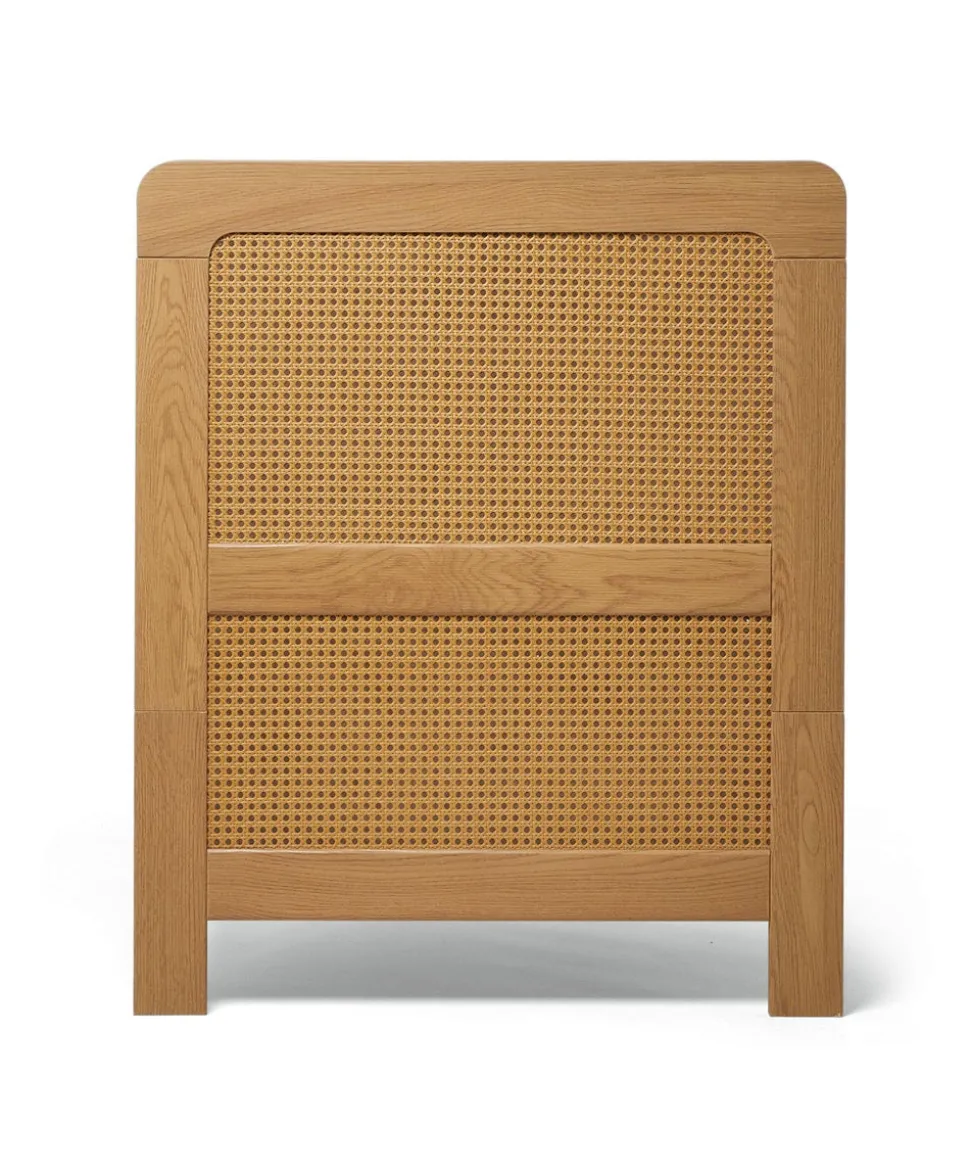 Esna Nursery Bundle with Lua Bedside Crib (6 Piece) – Rattan