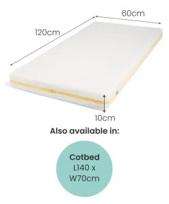 Essential Airflow Spring Small Cotbed and Cot Mattress