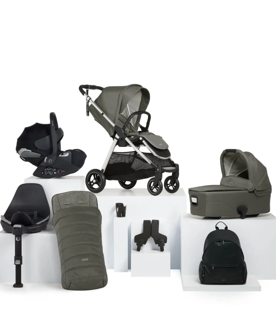 Flip XT³ Pushchair Bundle with Cybex Cloud T Car Seat (8 Pieces) - Harbour Grey