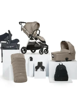 Flip XT³ Pushchair Bundle with Cybex Aton B2 i-Size Car Seat & Base (7 Pieces) - Fawn