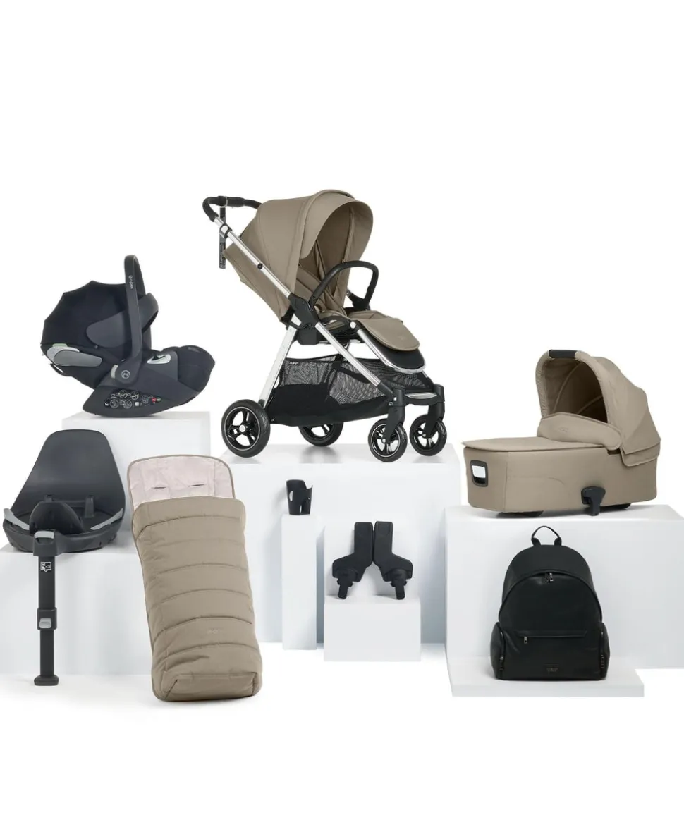 Flip XT³ Pushchair Complete Bundle with Cybex Cloud T Car Seat & Base (8 Pieces) – Sage Grey