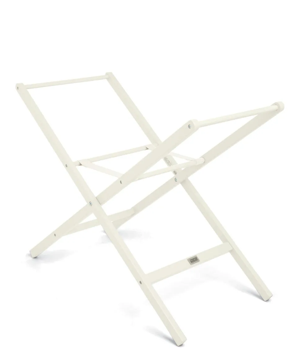 Folding Moses Basket Stand - White