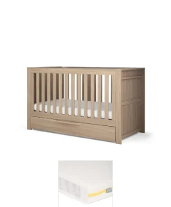 Franklin Cotbed & Essential Airflow Pocket Spring Mattress Bundle - Oak