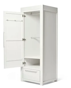 Franklin Single Nursery Wardrobe - White Wash