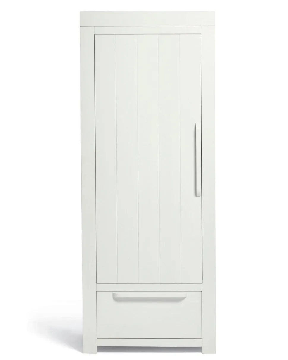 Franklin Single Nursery Wardrobe - White Wash