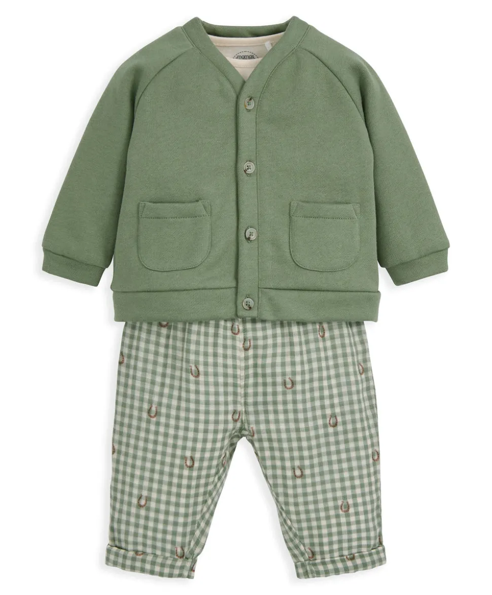 Gingham Jacket, Trousers & Bodysuit Set