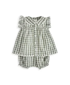 Gingham Print Outfit Set