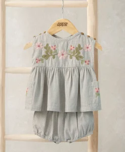Gingham Top & Shorts Outfit Set