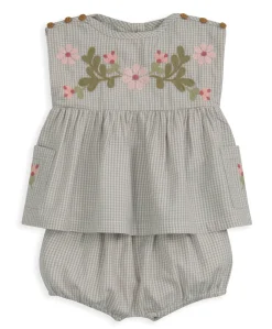 Gingham Top & Shorts Outfit Set