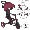 Globber Explorer Trike Foldable 4in1 - Burgundy
