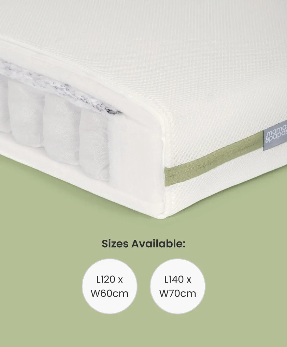 Hampden Cotbed & Premium Pocket Spring Cotbed Mattress Bundle - Cashmere